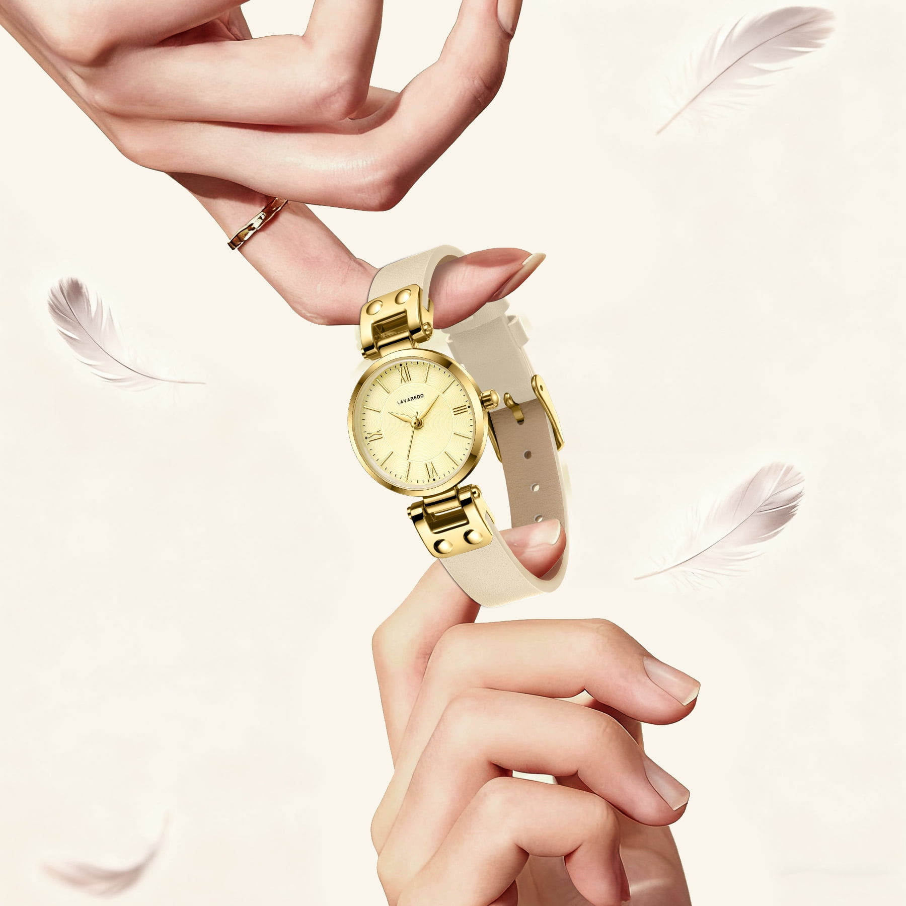 Elegant Women's Quartz Watch with Roman Numerals & Leather Strap - Perfect for Casual and Office Wear