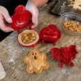 thumbnail image 6 of Halloween Mini Hand Pie Molds 1PC Pumpkin Ghost Cat Bat Witch Spider Skeleton Castle Shape Hand Pie Press Mold for Holiday Baking Cookies and Desserts (pumpkin), 6 of 7