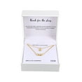 thumbnail image 3 of 14KT Gold Flash Plated Double Necklace Set with Simulated Diamonds Adult, 3 of 5
