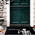 thumbnail image 5 of 17 X 28 Inch Welcome Door Mat Non-Slip Funny Skull Doormat Indoor Outdoor Entrance Rug Halloween Party Supplies Home Decoration, 5 of 6