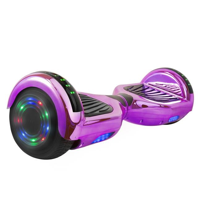 AOB Z1PURBT2 Hoverboard Chrome with Bluetooth Speakers Purple