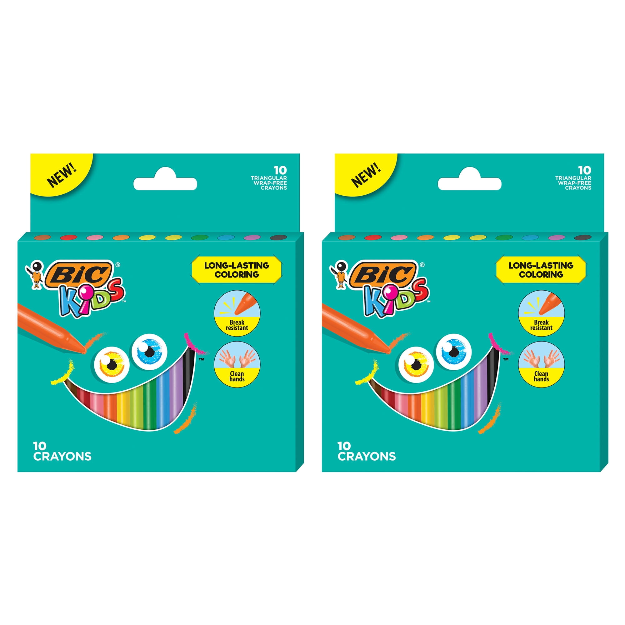 Download BIC Kids Triangular Coloring Crayons, Assorted Colors - 2 ...