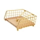 thumbnail image 1 of Organizador de servilletas con base de madera, soporte para servilletas de mesa, ideal para restaurantes y casas de campo. Oro, 1 of 9