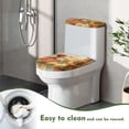 thumbnail image 5 of HELLHERO Bathroom Set Toilet Cover 2 Piece Fashion Holiday Dressing for Hotel Home, Elastic Edge, Autumn Pumpkins and Sunflowers, 5 of 8