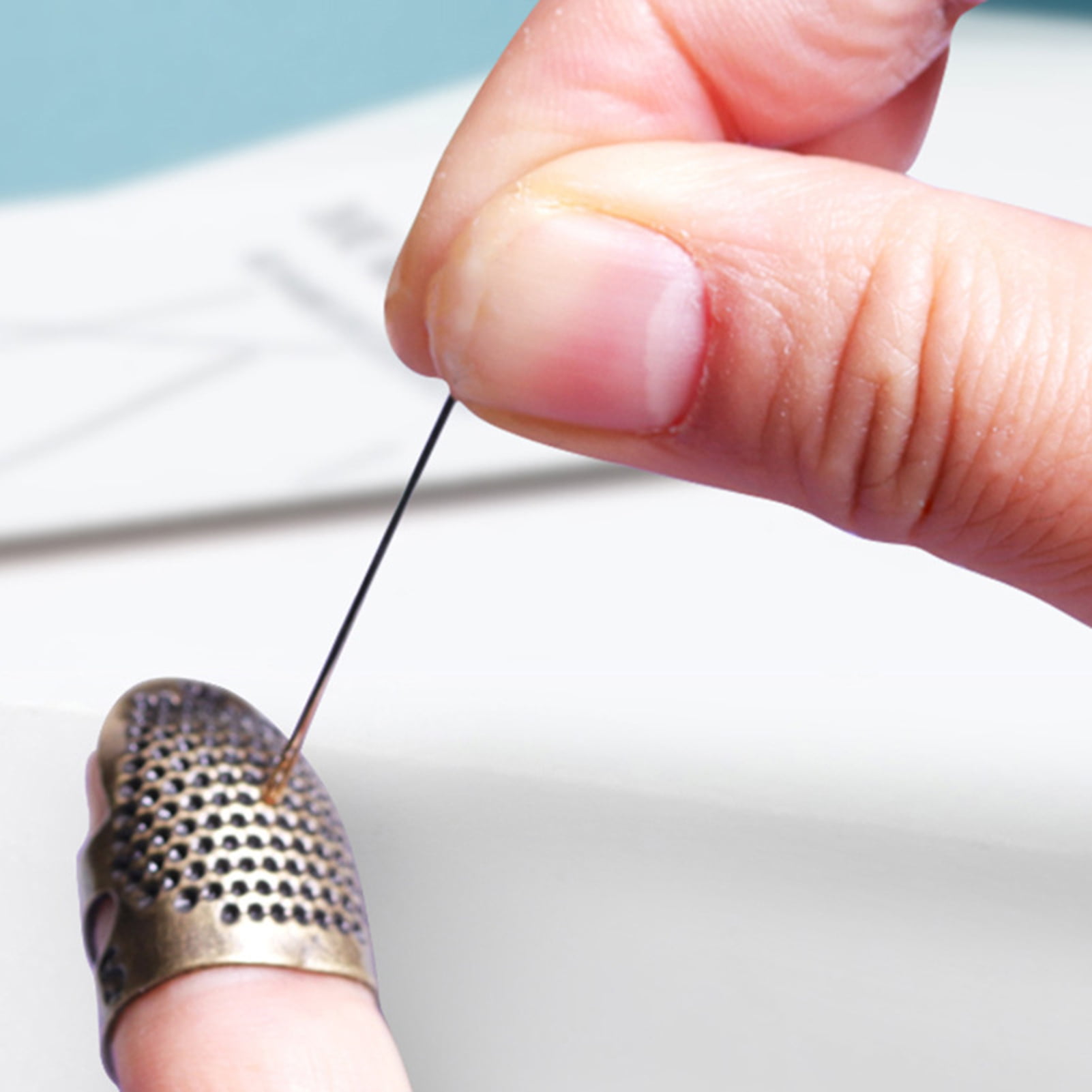 EXCEART 8pcs Sewing Thimble Sewing Finger Thimbles Finger Shield Decorative  Thimbles Metal Sewing Thumb Thimble Vintage Thimble Finger Sleeves Pure