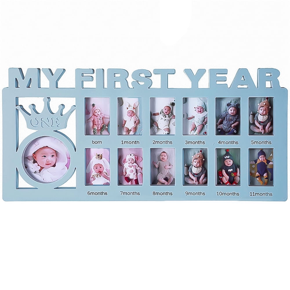 Newborn Baby Picture Frame, My First Year Keepsake Photo Frame for Baby