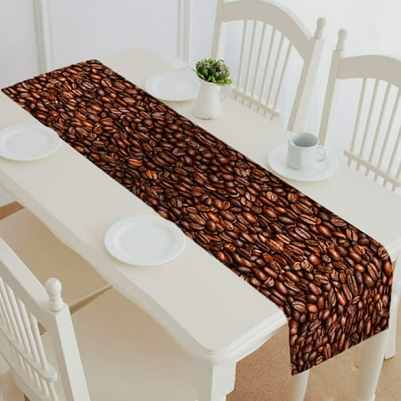 

ABPHQTO Roasted Coffee Beans Table Runner Placemat Tablecloth For Home Decor 16x72 Inch