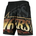 thumbnail image 2 of Men's Mitchell & Ness Black Philadelphia 76ers Big Face 4.0 Fashion Shorts, 2 of 3