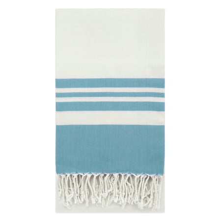 Red Striped Towel Swan Comfort Peshtemal Turkish Bamboo Towel Beach Pool Cover Up Picnic Bath Spa Sauna - (Water Blue ) ()