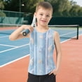 thumbnail image 6 of Shining Blue Stripes with Shells Stars Vest Undershirt Tank Top Sleeveless Quick Dry 3T, 6 of 7