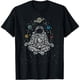thumbnail image 1 of Zen Yoga Planets T-Shirt Featuring Vintage Lotus astronaut, 1 of 6