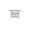 thumbnail image 6 of FM FURNITURE Brooklyn  Kitchen Island White/Onyx Color Engineered Wood, 6 of 6