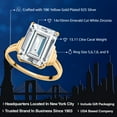 thumbnail image 2 of Gem Stone King 13.11 Cttw Cubic Zirconia CZ Simulated Diamond Engagement Ring for Women in 925 Sterling Silver | Emerald Cut 14X10MM | Available in Size 5,6,7,8,9, 2 of 6