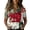 Red, variant on Women's Retro Shirt Women's Satin Printed Short Sleeved Shirt Vacation Style Shirt