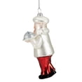 thumbnail image 4 of 5.75" White and Red Standing Santa Chef Glass Christmas Ornament, 4 of 5