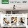 thumbnail image 4 of Hunter 52 inch Indoor Ceiling Fan with LED Lights and Remote Control - Smart Ceiling Fan, Standard Mount, 5 Blades, For Bedroom, Living Room, or Kitchen, Quiet - Techne 52310, Matte Silver, 4 of 20