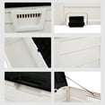 thumbnail image 3 of 75 Gallon Outdoor Deck Box, Waterproof Resin Storage with Lockable Lid and Handles, UV-Resistant Storage Bin for Poolside, Garden, Baclony, White, 3 of 8