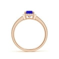 thumbnail image 2 of ANGARA Natural Emerald-Cut 1 ct Tanzanite Engagement Ring with Diamond Halo in 14K Rose Gold for Women (Size-7x5mm) | December Birthstone, Anniversary, Jewelry Gift for Women | Natural Tanzanite Ring, 2 of 9