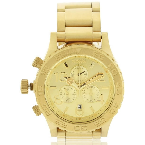 Nixon Men's 42-20 Gold-Tone Chronograph Watch, A037502-00