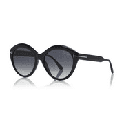 TOM FORD FT0763 01D Sunglasses Black Frame Smoke Polarized Lenses 56mm