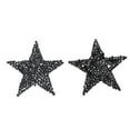 thumbnail image 7 of 6 PCS Rhinestone Applique Embroidery Sequined Five-Pointed Star Patches for pants Jackets Clothing Stitching DIY Artcrafts, 7 of 7
