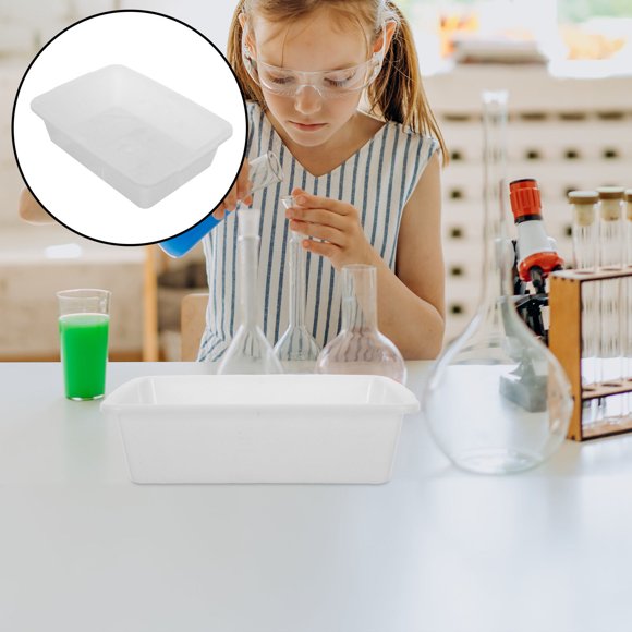 Luxshiny 4Ud Bandejas De Polipropileno Para Laboratorio Resistente A Químicos Y Almacenaje Seguro