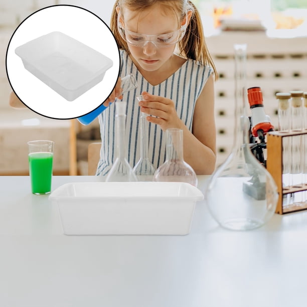 Luxshiny 4Ud Bandejas De Polipropileno Para Laboratorio Resistente A Químicos Y Almacenaje Seguro