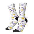 thumbnail image 1 of Fotbe Daisies Flowers Calcetas Largas con Estampado para Hombre y Mujer – Calcetas de Compresión Transpirables y Elásticas, Viajar y Uso Diario Talla 5-11, 1 of 6