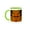 Green/White, variant on 3drose, Usa, Colorado, Lafayette. Autumn Sumac Montage., 11oz Two-tone Green Mug