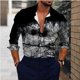 thumbnail image 1 of Camisas hawaianas de manga larga para hombre, camisas de playa con estampado geométrico gráfico 3D, camisas de moda para hombre, blusa de calle, camisa, 1 of 6