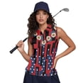 thumbnail image 6 of Whosucclay USA Flag Daisy Print Ladies Golf Sleeveless Athletic Tank Shirt Ladies Golf Shirts for Women, Casual Half Zip for Fitness Hiking Tennis, 6 of 8