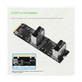 thumbnail image 6 of M.2 PCIe3.0 to 8 Ports SATA 6G Multiplier Controller Card B/M Key NGFF with 2 Mini SAS Interface Each Port Arrive 6Gbps, 6 of 8