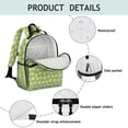 thumbnail image 4 of Green Daisy Flower Pattern Backpack for School,Cute School Bag,Schoolbag with Adjustable Shoulder Straps & Padded Back,15.25"x11.5"x5.25", 4 of 5