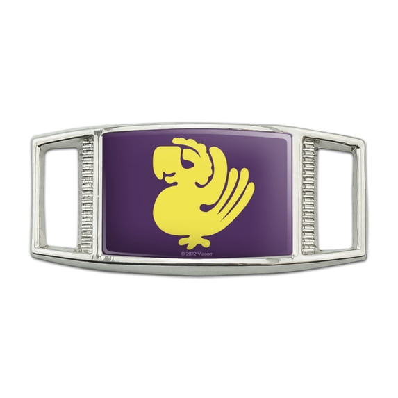 Hidden Temple Purple Parrots Rectangular Shoe Shoelace Shoe Lace Tag Runner Gym Charm Decoration