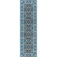 thumbnail image 3 of Traditional 2x11 Area Rug (2'3'' x 11') Oriental Aqua, Teal Indoor Runner Easy to Clean, 3 of 7