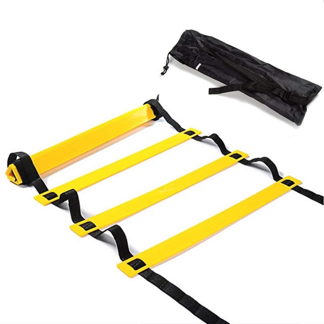 Adjustable Speed Training Agility Ladder, Heavy-Duty Nylon Straps For Enhanced Footwork And Stability, Portable 5M Multi-Sport Training Equipment, Supports Various Drills And Athletic Skills Exercise