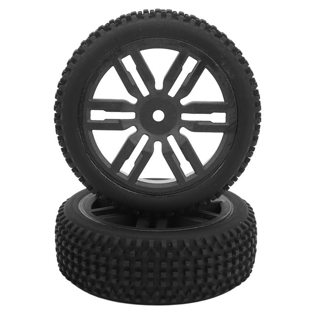 Neumático De Rueda RC, 1/16 2 Piezas Neumáticos De Coche RC Neumático De Goma Estable Textura Cóncava Y Convexa Profunda Para Vehículo Todoterreno 1/16 RC