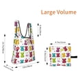thumbnail image 2 of Shopping Bag 17.5×4.5×15in Crack Resistant Waterproof Super Large Capacity Reusable Extended Handle Can Be Carried Or One Shoulder Colorful Gummy Bears Candies Jelly Sweets, 2 of 8