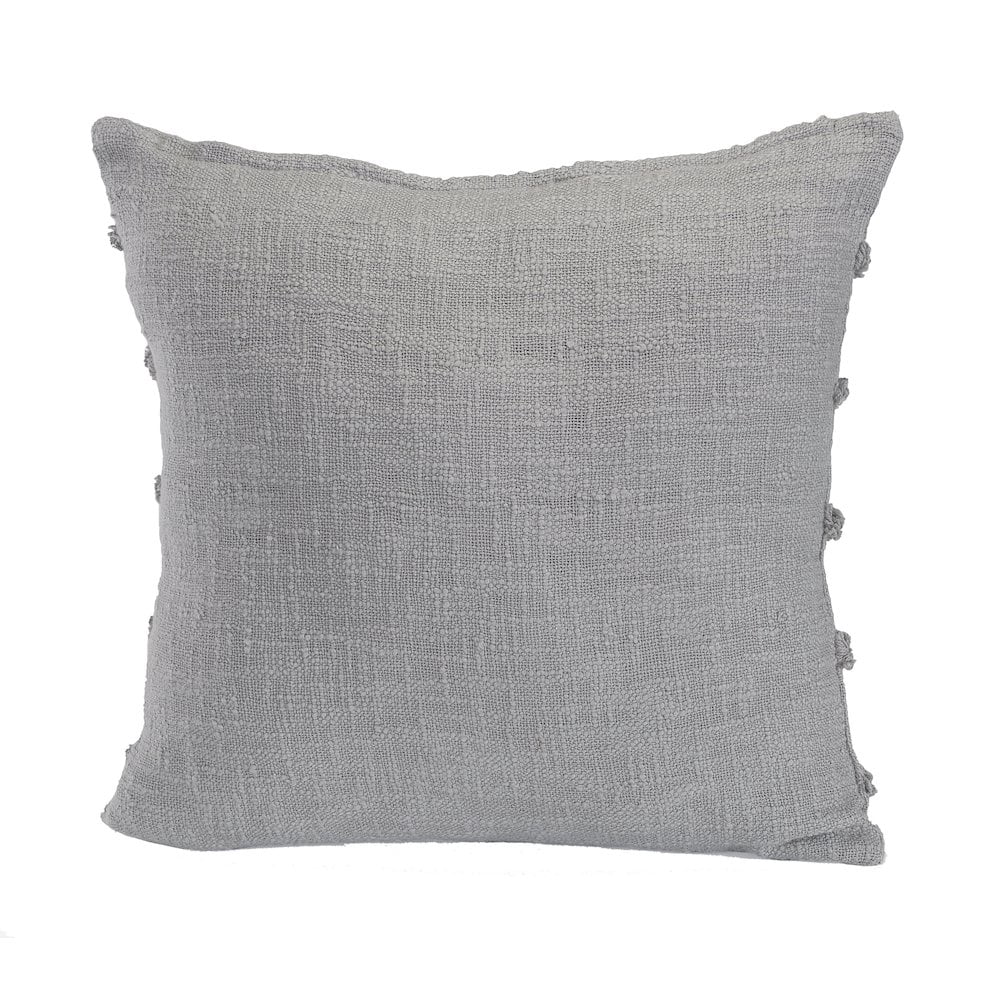 Ox Bay Gray Solid Organic Cotton Square 2 Piece Pillow Feather Filled Set