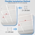 thumbnail image 3 of LooYee 10 PCS 24 Inch Cross Tee Drop Ceiling Grid White, 2 Ft Galvanized Steel Rust & Fire Resistance, Ceiling Grid Cover for Basement Living Room Garage Kitchen Bathroom, Cover 33 Sq.Ft, 3 of 7