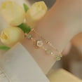 thumbnail image 7 of DESIGNICE Jade Bracelet for Women, Butterfly Natural Emerald Jade Stone Bracelet, Adjustable Peach Blossom Handmade Braided Bracelets, 2-Layer Lucky Bracelets, 7 of 7