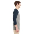 thumbnail image 4 of Jerzees Adult 4.5 oz. TRI-BLEND Baseball Raglan - 601RR, 4 of 4