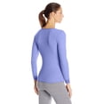 thumbnail image 2 of Fruit of the Loom Women's Waffle Thermal Crew Tops, Peri Pop Heather, Medium, 2 of 2