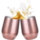 thumbnail image 2 of Copas de vino de acero inoxidable MACHAO con tapas oro rosa 2 piezas taza de café de viaje 12 oz, 2 of 5