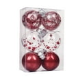 thumbnail image 2 of XYAIYT 6 Pack Christmas Ornaments Shatterproof Plastic Baubles with Hanging Hooks for Tree Table Mantel Wreath Holiday Decor Shatterproof Plastic Ornaments Set 7.1in Red, 2 of 4