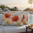 thumbnail image 4 of Retro Floral Outdoor Waterproof Pillow Covers, Red Yellow Tulips Barm Doors Farmhouse Wooden Decorative Rectangle Throw Pillowcase Sofa Cushion Sham for Patio/Couch/Chair, 20"x12" 2 Pack, 4 of 8