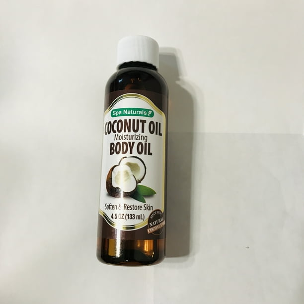 Spa Naturals Coconut Moisturizing Body Oil, 4.5 oz. Bottle (Actual