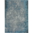 thumbnail image 2 of 5'X8' Silver Blue Machine Woven Abstract Smudge Indoor Area Rug, 2 of 2