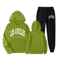 thumbnail image 4 of Los Angeles Hoodie and Sweatpants Set for Women Fall Winter Hooded Sweatshirt and Jogger 2 Piece Set Women's Tracksuit, 4 of 6