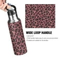 thumbnail image 4 of Yayeee 20oz Insulated Water Bottle Double Wall Stainless Steel with Flip Straw Lid, Deep Red Leopard Pattern, 4 of 7